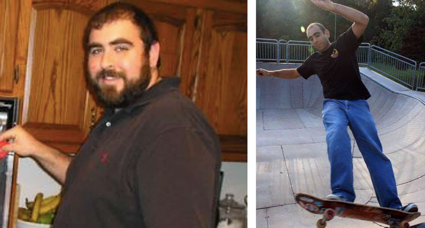 Anthony Masiello Success Story Anthony Masiello in two photos, before and after he adopted a plant-based diet and lost 160 pounds