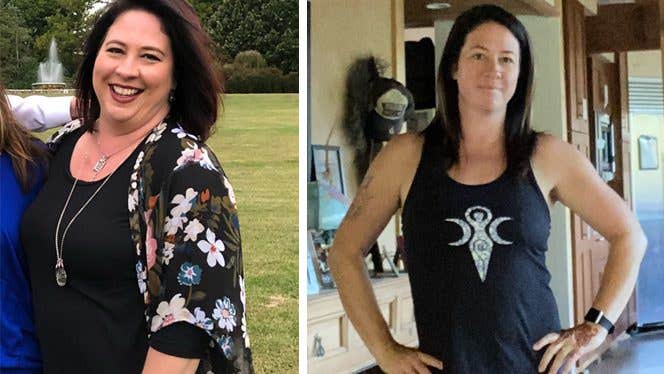 Reversing diabetes on a plant-based vegan diet Miranda Haes before and after adopting a plant-based diet for diabetes - side-by-side photos of young woman with significant weight loss