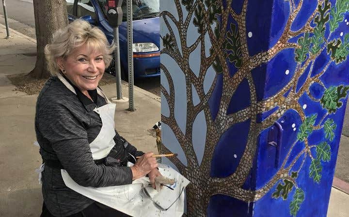 Sandra VanderMey painting reversing kidney disease on a plant-based diet